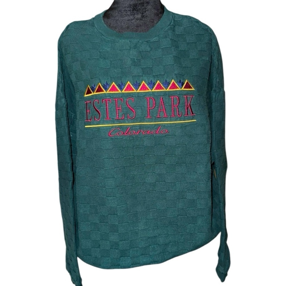 VTG 80s/90s Time Square ESTES PARK‎ COLORADO Embroidered made in USA sz L